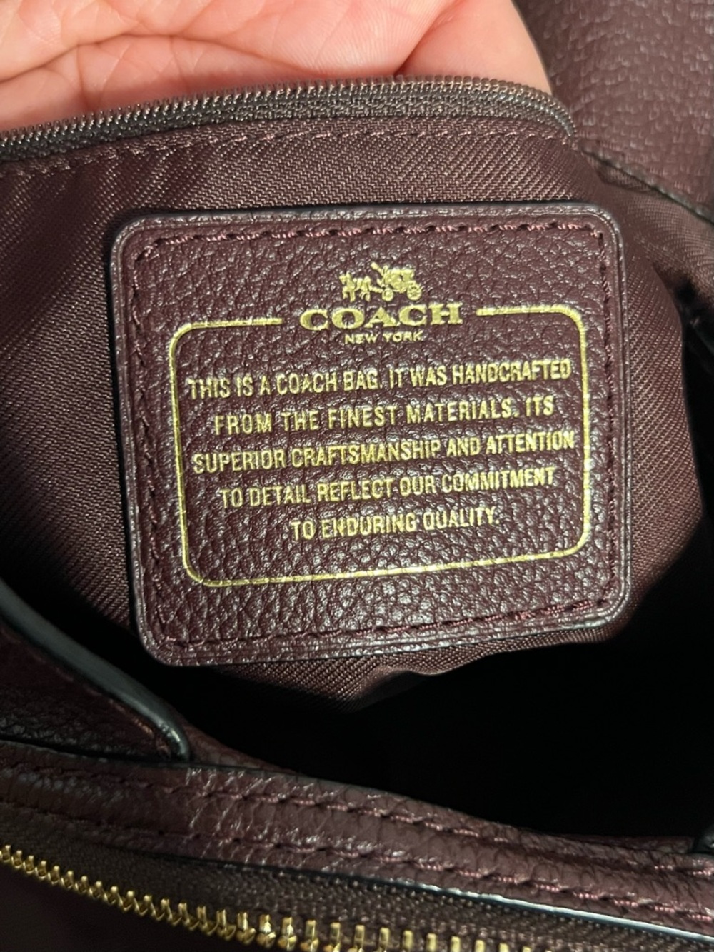 Coach Edie Turnlock Shoulder Bag Burgundy Pebbled Leather Gold Chain Strap EUC - Picture 15 of 16